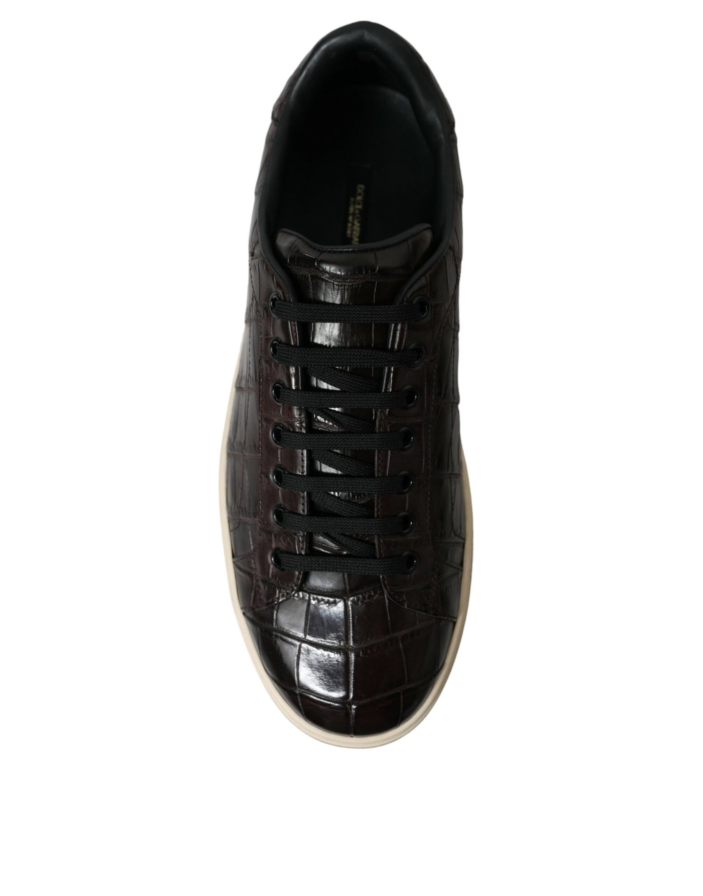 Dolce & Gabbana Elegant Exotic Leather Low-Top Sneakers - EU39/US6