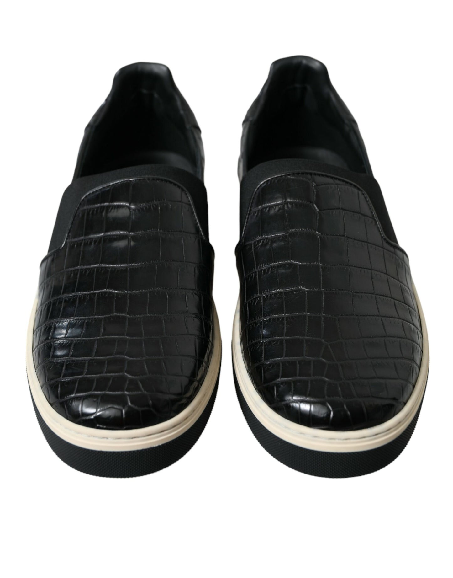 Dolce & Gabbana Elegant Crocodile Leather Low-Top Sneakers - EU40/US7