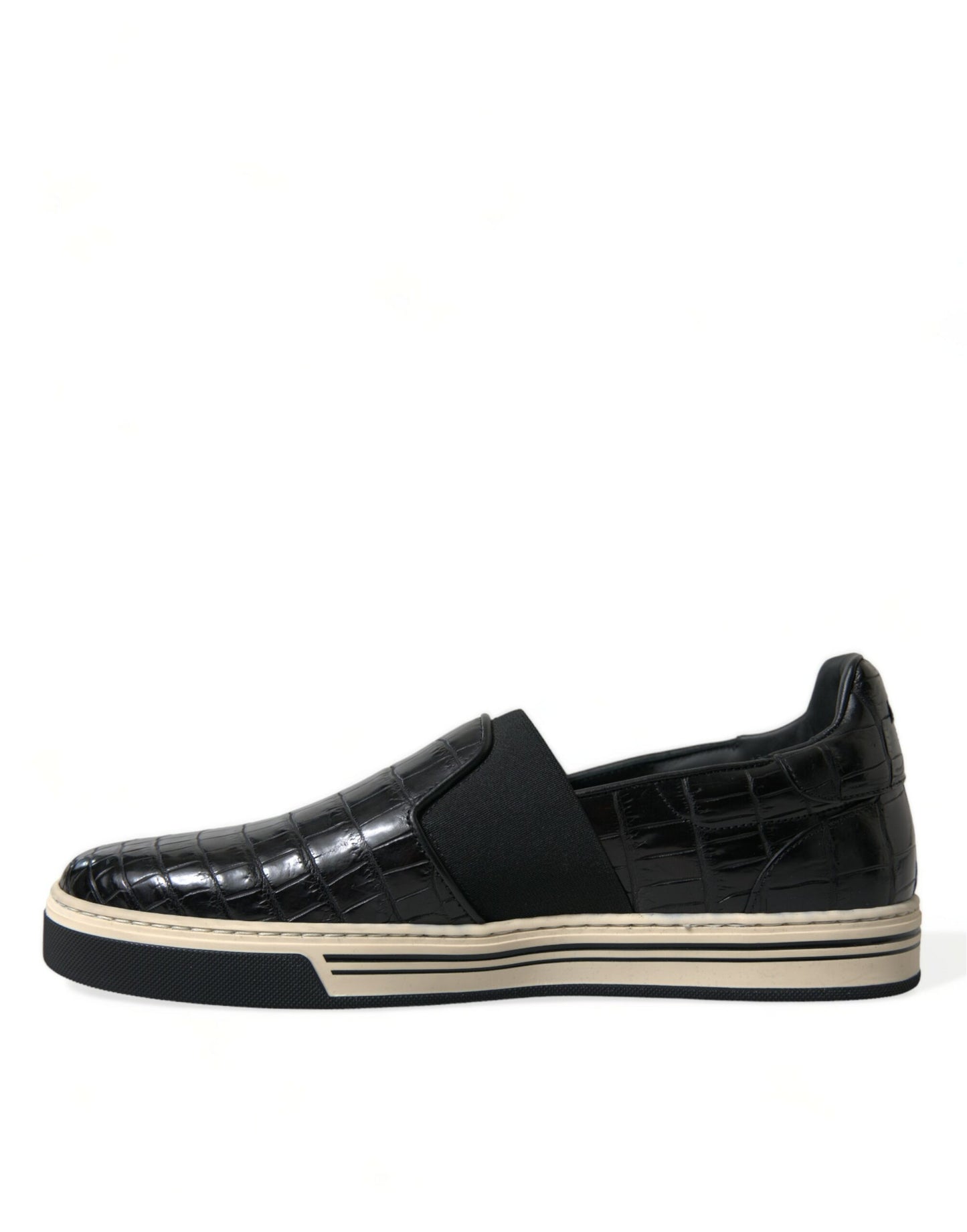 Dolce & Gabbana Elegant Crocodile Leather Low-Top Sneakers - EU40/US7