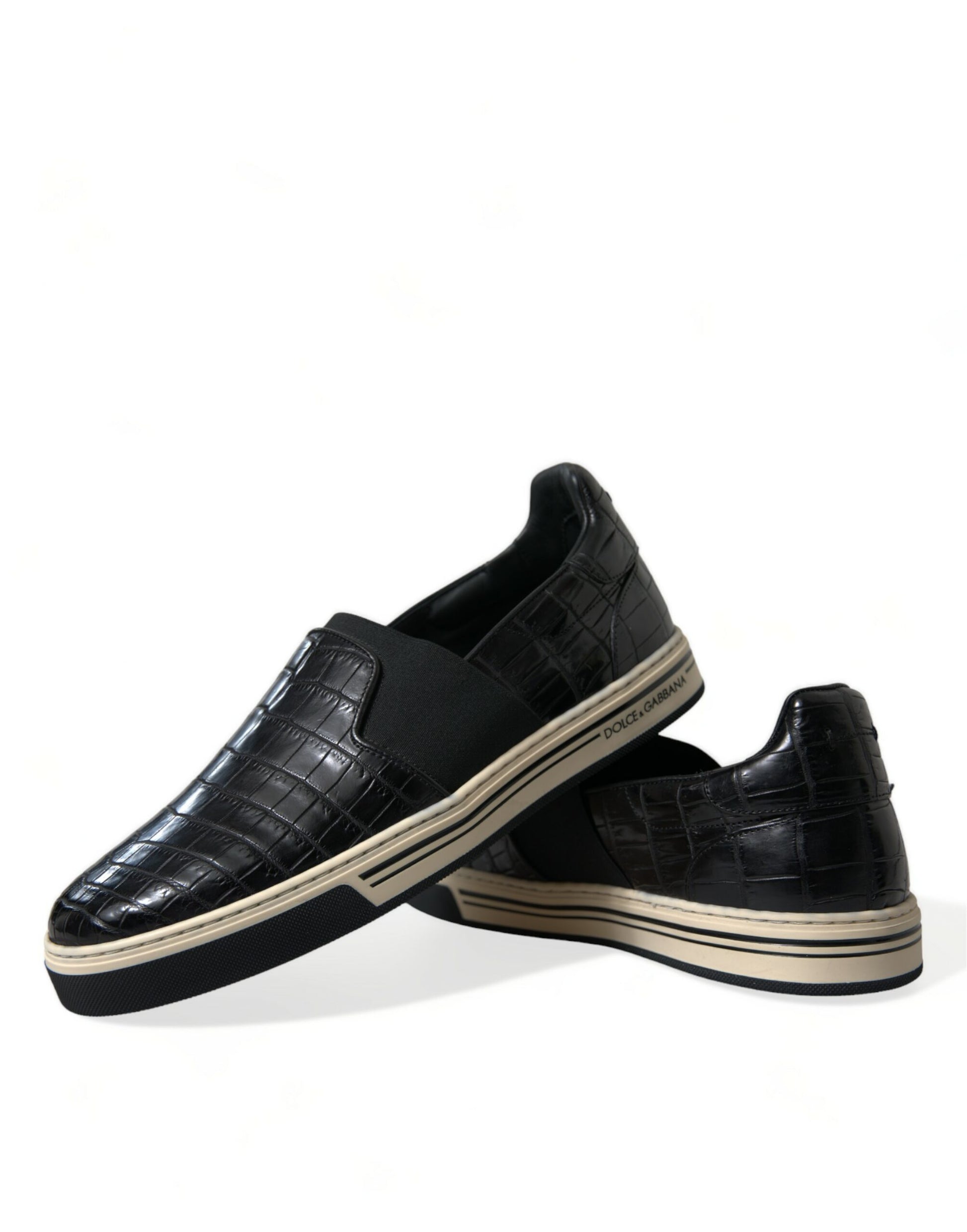 Dolce & Gabbana Elegant Crocodile Leather Low-Top Sneakers - EU40/US7