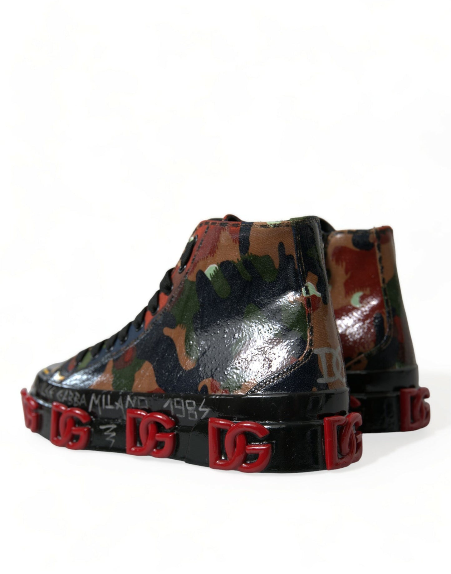 Dolce & Gabbana Chic Multicolor High-Top Sneakers - EU40/US7