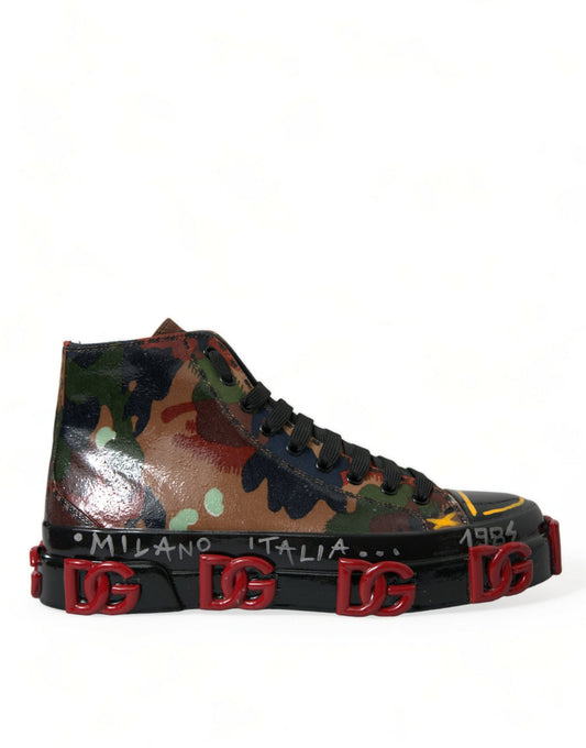 Dolce & Gabbana Chic Multicolor High-Top Sneakers - EU40/US7