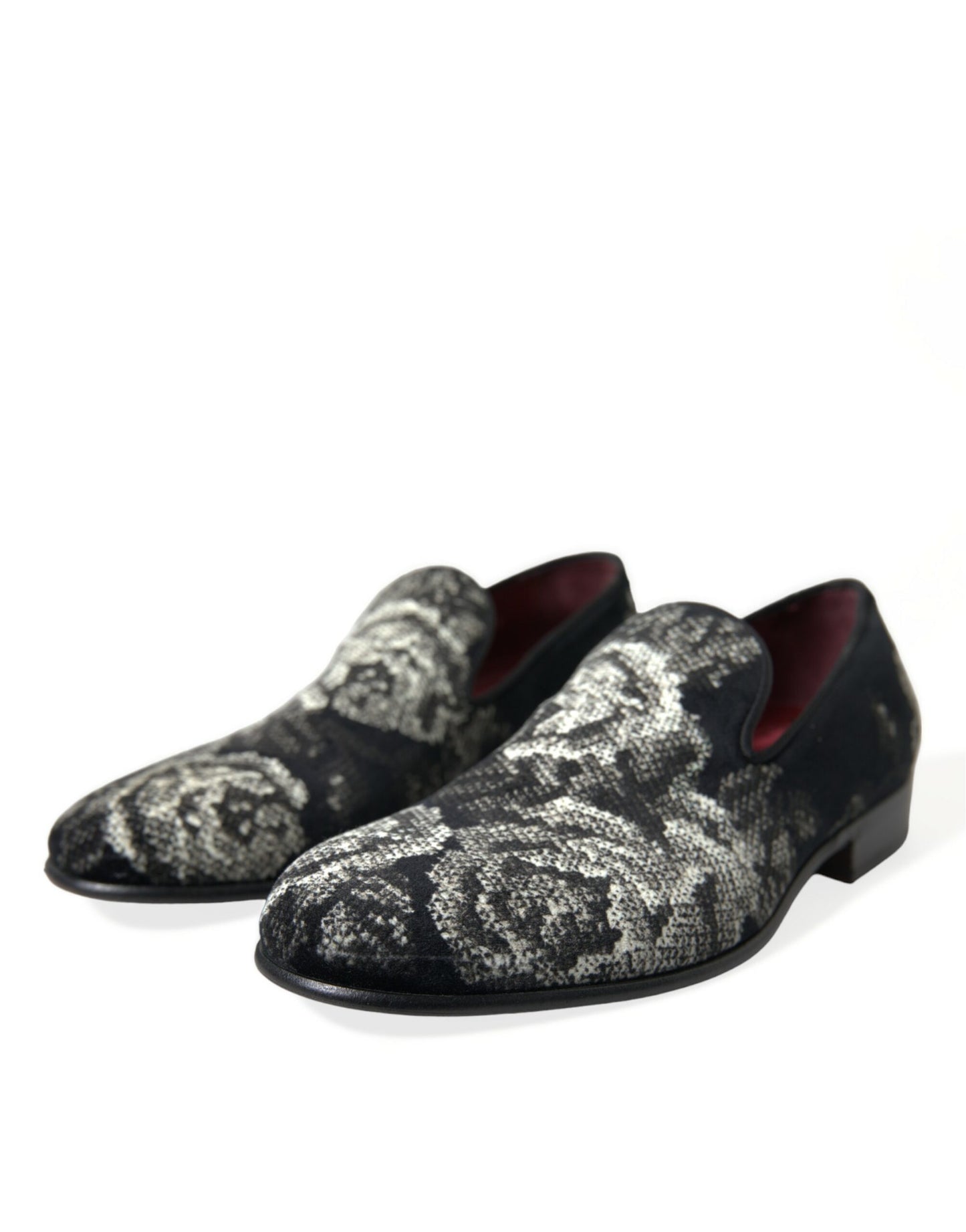 Dolce & Gabbana Elegant Floral Velvet Loafers - EU39/US6