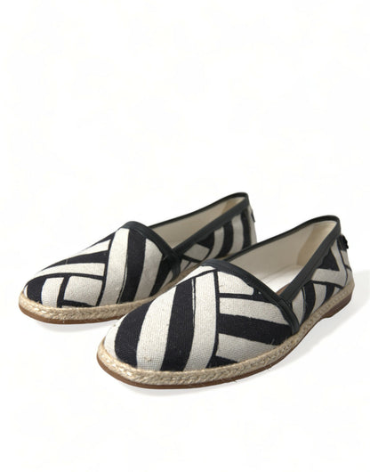 Dolce & Gabbana Chic Striped Canvas Espadrilles - EU42/US9