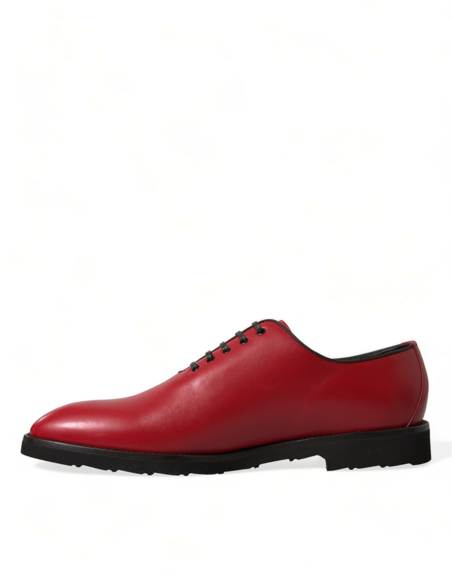 Dolce & Gabbana Elegant Red Leather Oxford Dress Shoes - EU44.5/US11.5