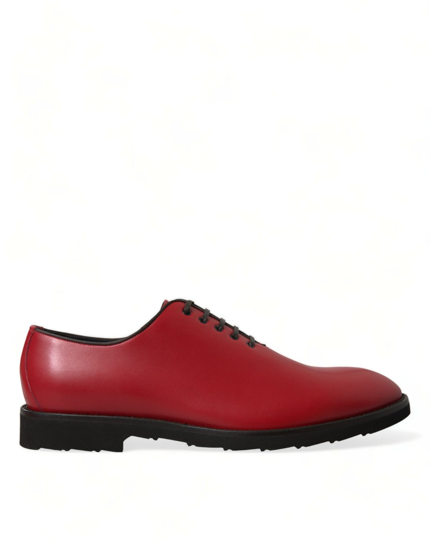 Dolce & Gabbana Elegant Red Leather Oxford Dress Shoes - EU44.5/US11.5