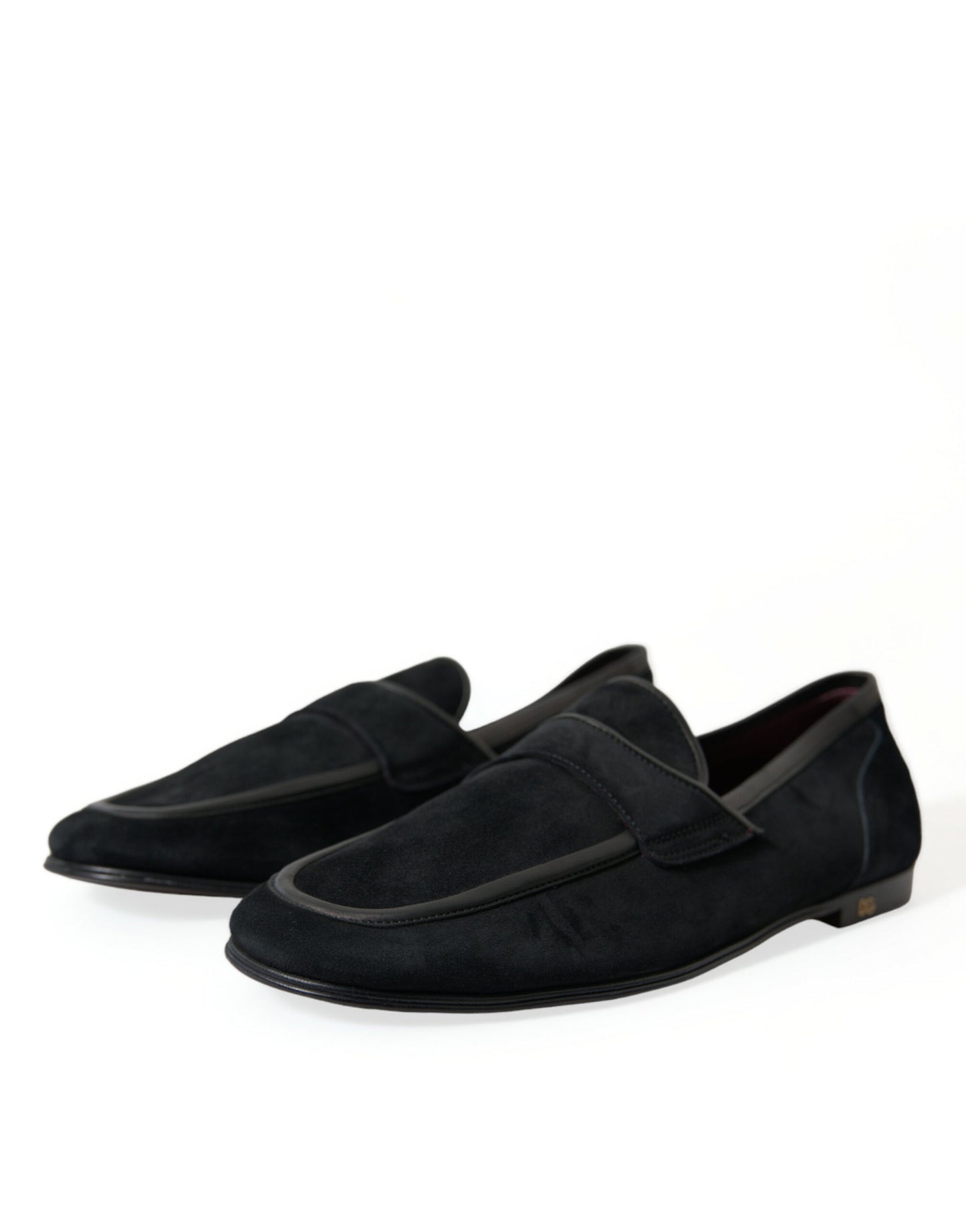 Dolce & Gabbana Elegant Velvet Black Loafers for Men - EU40/US7