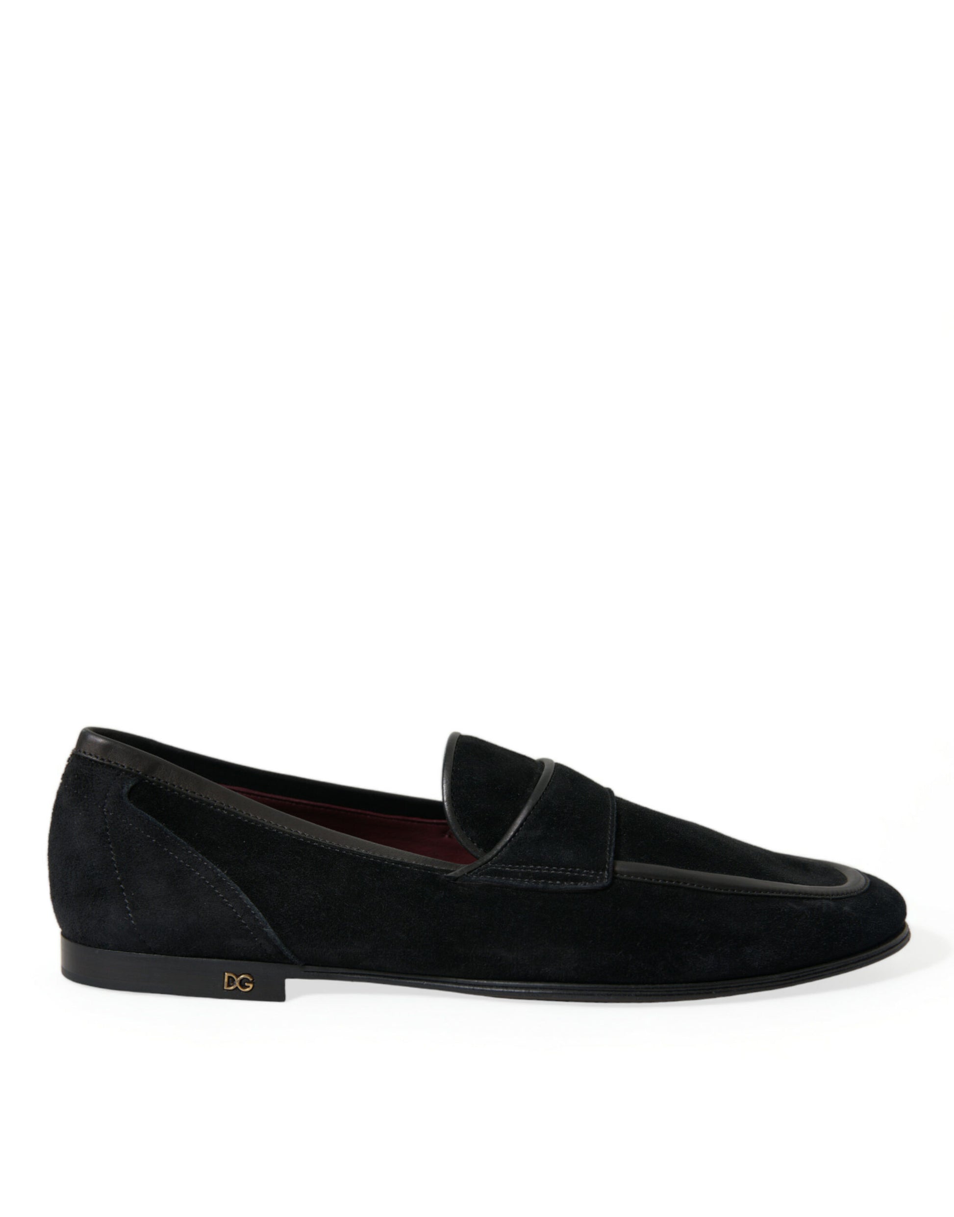 Dolce & Gabbana Elegant Velvet Black Loafers for Men - EU40/US7