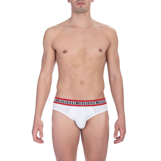 Bikkembergs White Cotton Men Brief