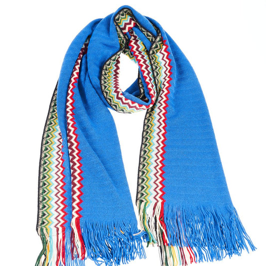 Missoni Blue Wool Men Scarf