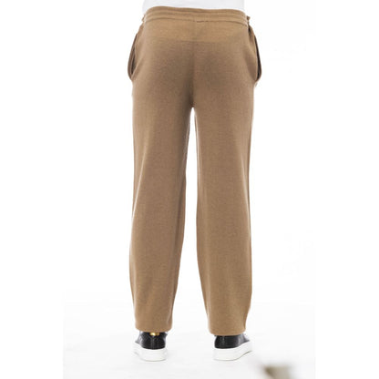 Alpha Studio Beige Wool Men Pant - IT50 | L