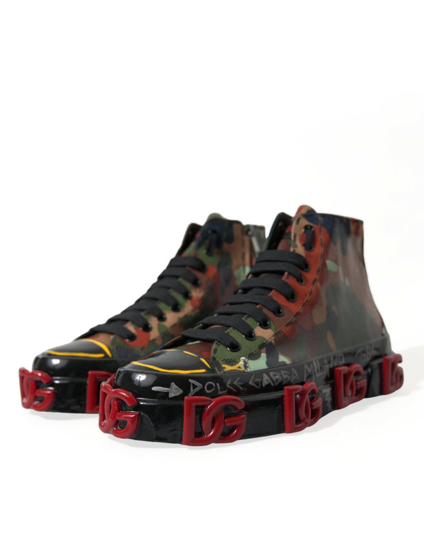 Dolce & Gabbana Multicolor High-Top Sneakers with Luxe Appeal - EU40/US7