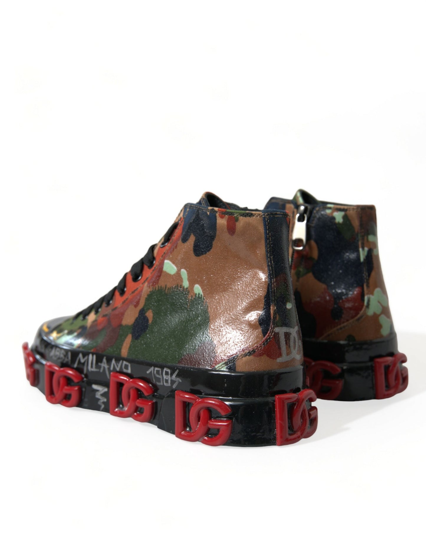 Dolce & Gabbana Multicolor High-Top Sneakers with Luxe Appeal - EU40/US7