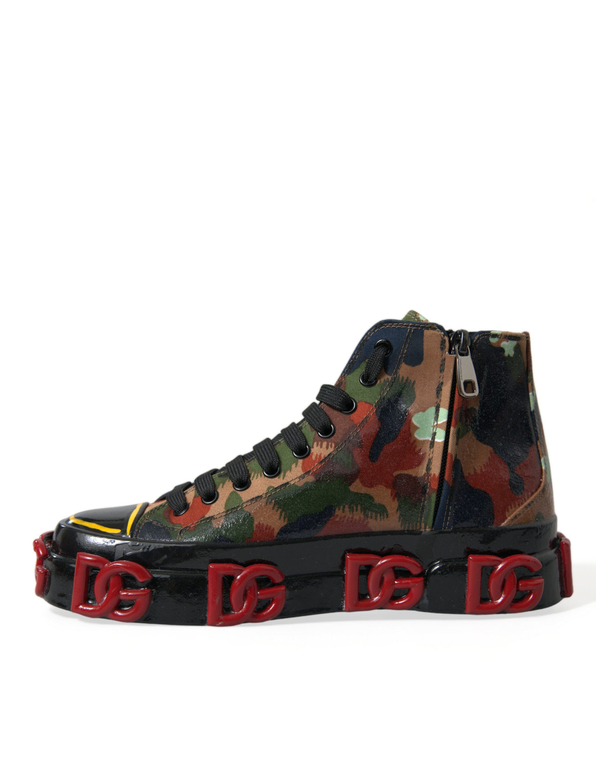 Dolce & Gabbana Multicolor High-Top Sneakers with Luxe Appeal - EU40/US7