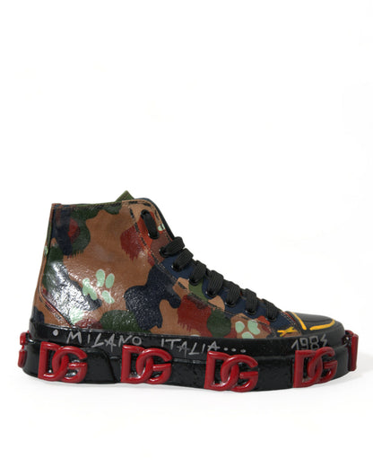 Dolce & Gabbana Multicolor High-Top Sneakers with Luxe Appeal - EU40/US7