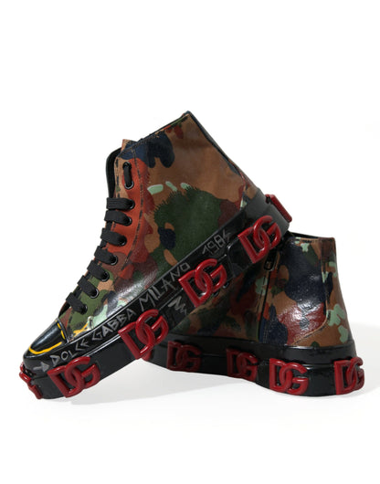 Dolce & Gabbana Multicolor High-Top Sneakers with Luxe Appeal - EU40/US7