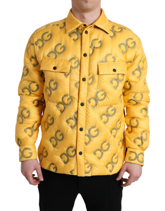 Dolce & Gabbana Elegant Yellow Padded Blouson Jacket - IT48 | M