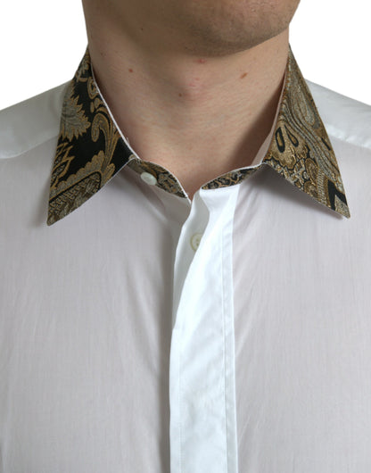 Dolce & Gabbana Elegant Gold Detail Dress Shirt