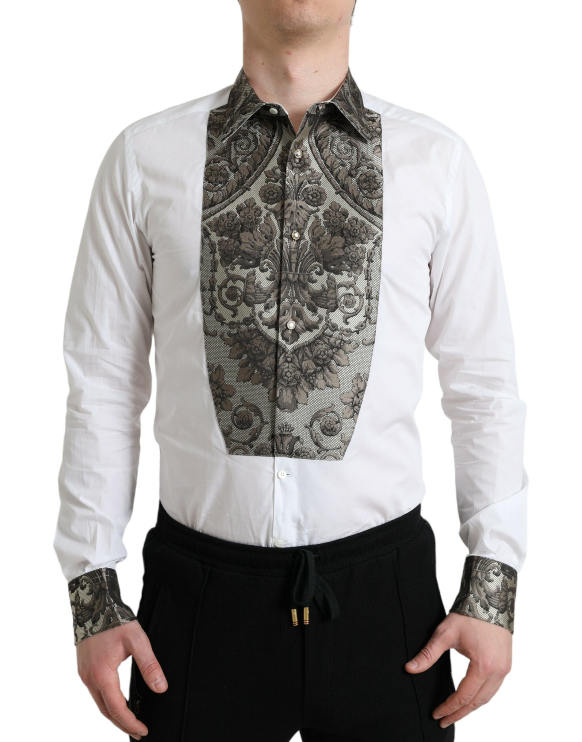 Dolce & Gabbana Elegant Slim Fit French Cuff Dress Shirt - IT40 | M