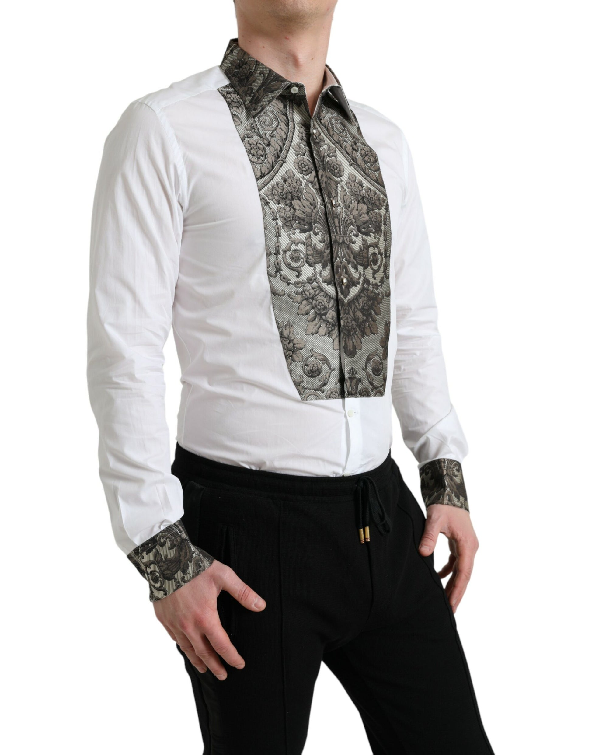 Dolce & Gabbana Elegant Slim Fit French Cuff Dress Shirt - IT40 | M