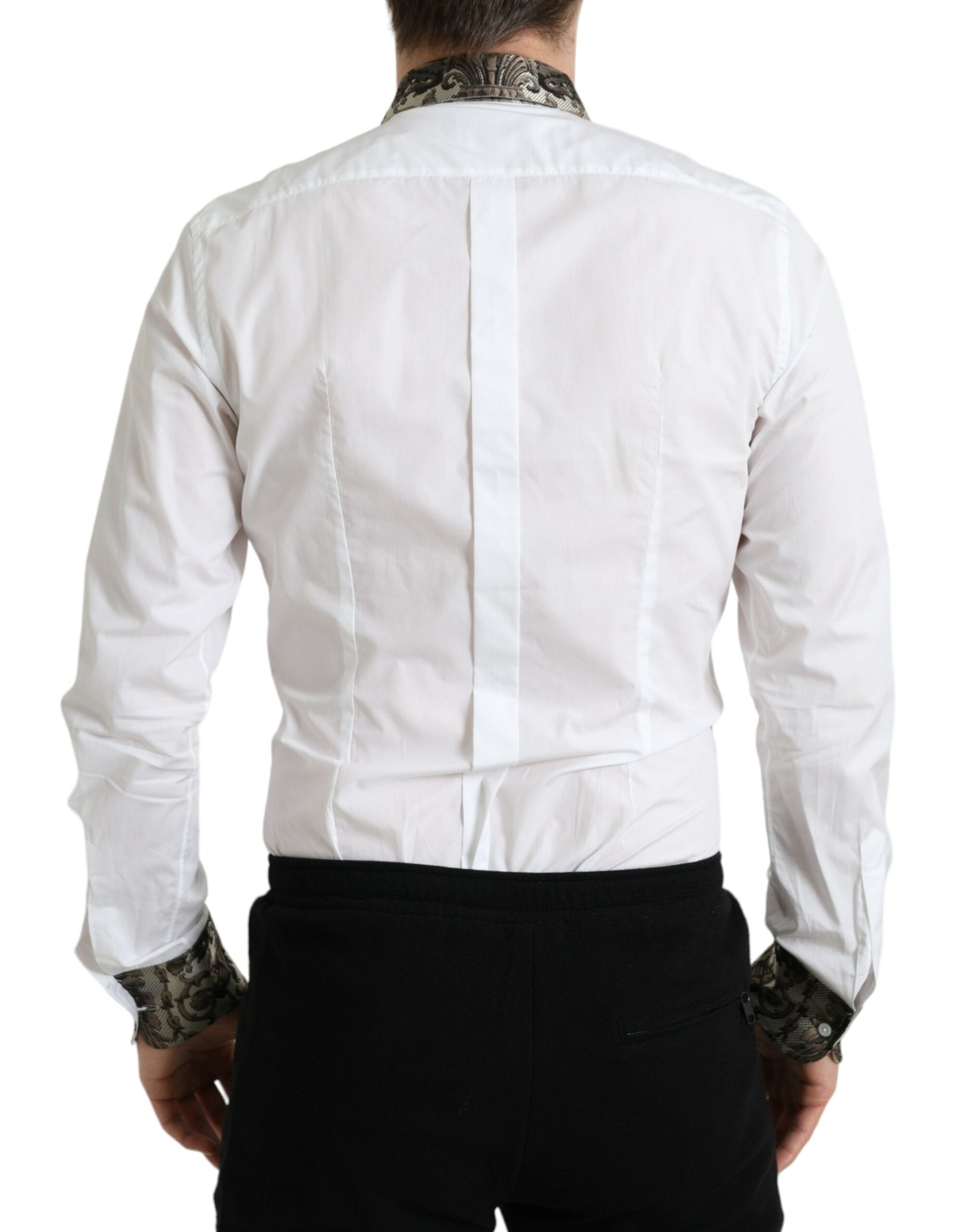 Dolce & Gabbana Elegant Slim Fit French Cuff Dress Shirt - IT40 | M