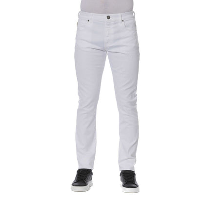 Trussardi Jeans White Cotton Men Jean