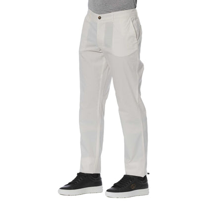 Trussardi Jeans White Cotton Men's Trouser