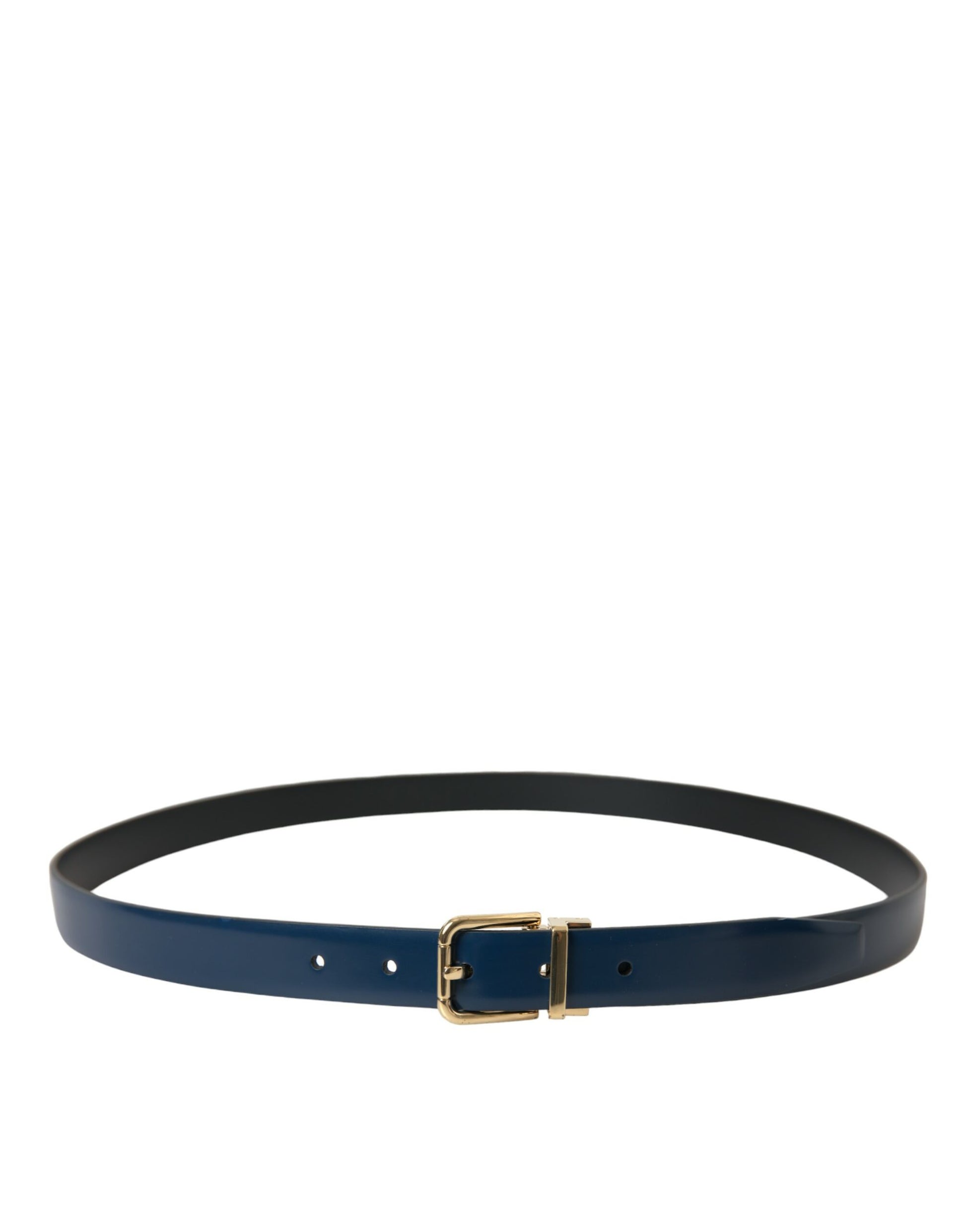 Dolce & Gabbana Elegant Blue Calf Leather Belt - 115 cm / 46 Inches