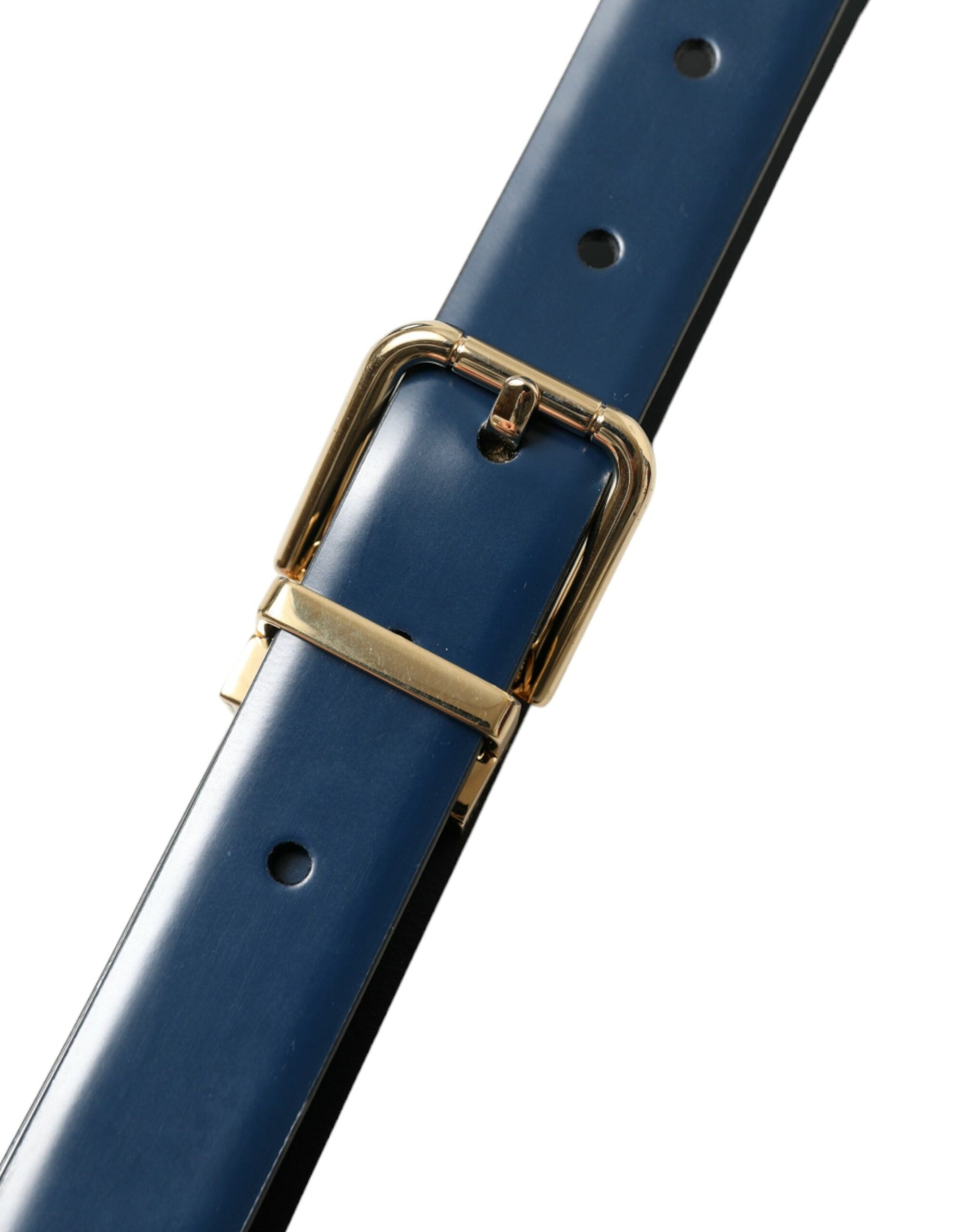 Dolce & Gabbana Elegant Blue Calf Leather Belt - 115 cm / 46 Inches