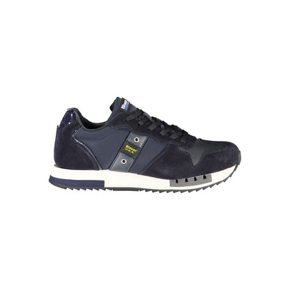 Blauer Contrast Lace-Up Sports Sneakers in Blue - EU45/US12