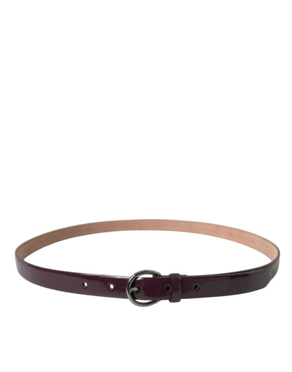 Dolce & Gabbana Elegant Maroon Leather Waist Belt - 95 cm / 38 Inches