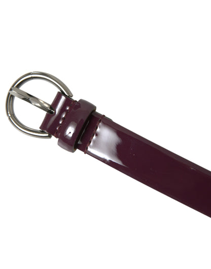 Dolce & Gabbana Elegant Maroon Leather Waist Belt - 95 cm / 38 Inches