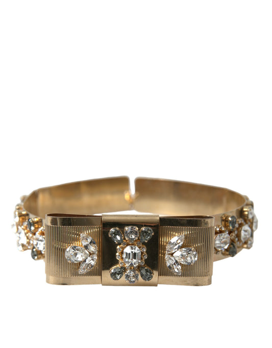 Dolce & Gabbana Gold-Tone Crystal Embellished Waist Belt - IT36 | XS