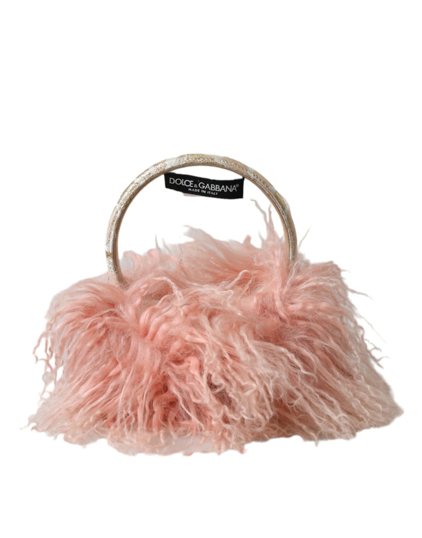 Dolce & Gabbana Elegant Pink Fur Earmuffs - Winter Chic Accessory - One size