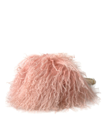 Dolce & Gabbana Elegant Pink Fur Earmuffs - Winter Chic Accessory - One size