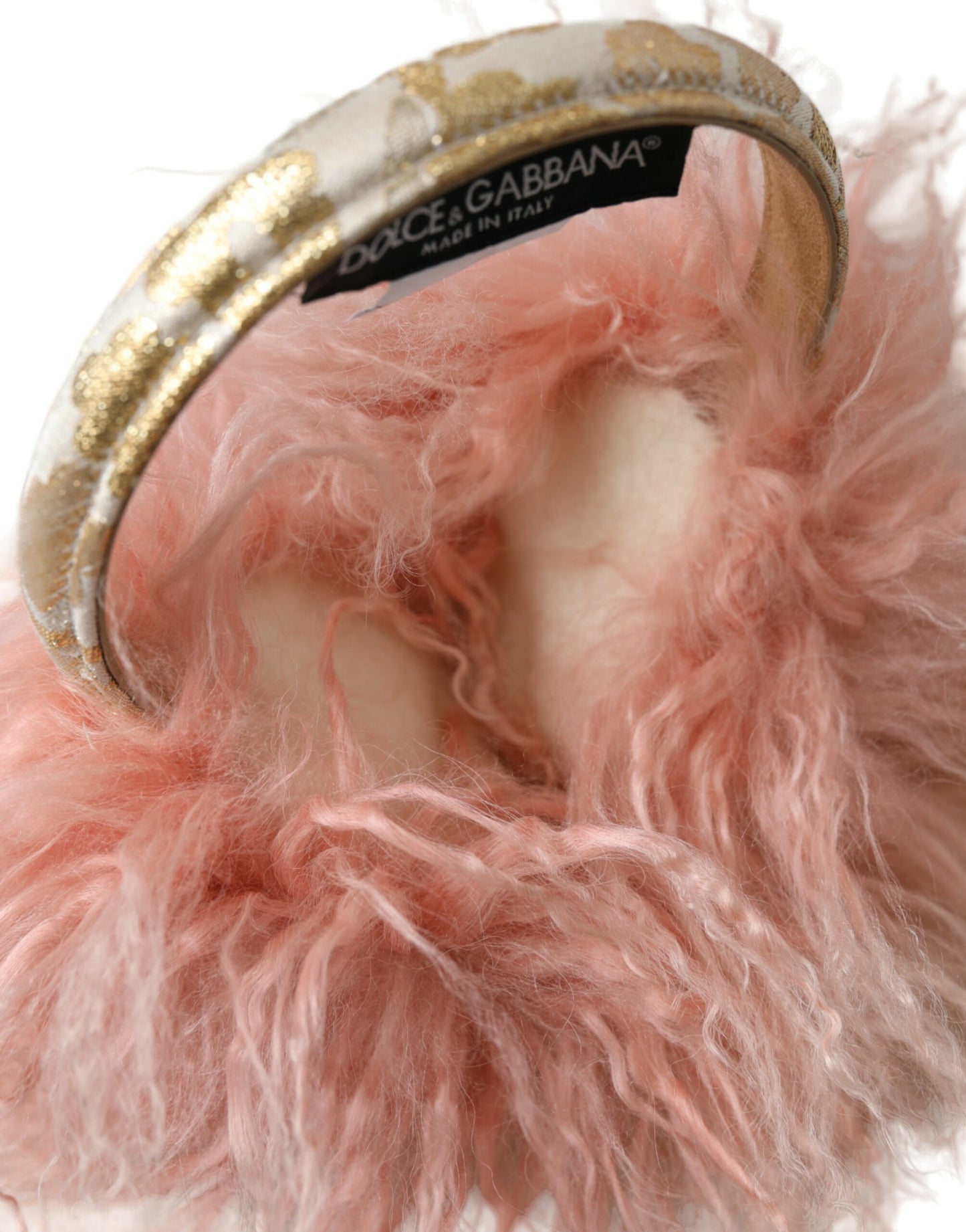 Dolce & Gabbana Elegant Pink Fur Earmuffs - Winter Chic Accessory - One size