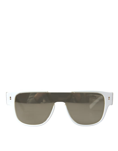 Dolce & Gabbana Chic White Acetate Designer Sunglasses