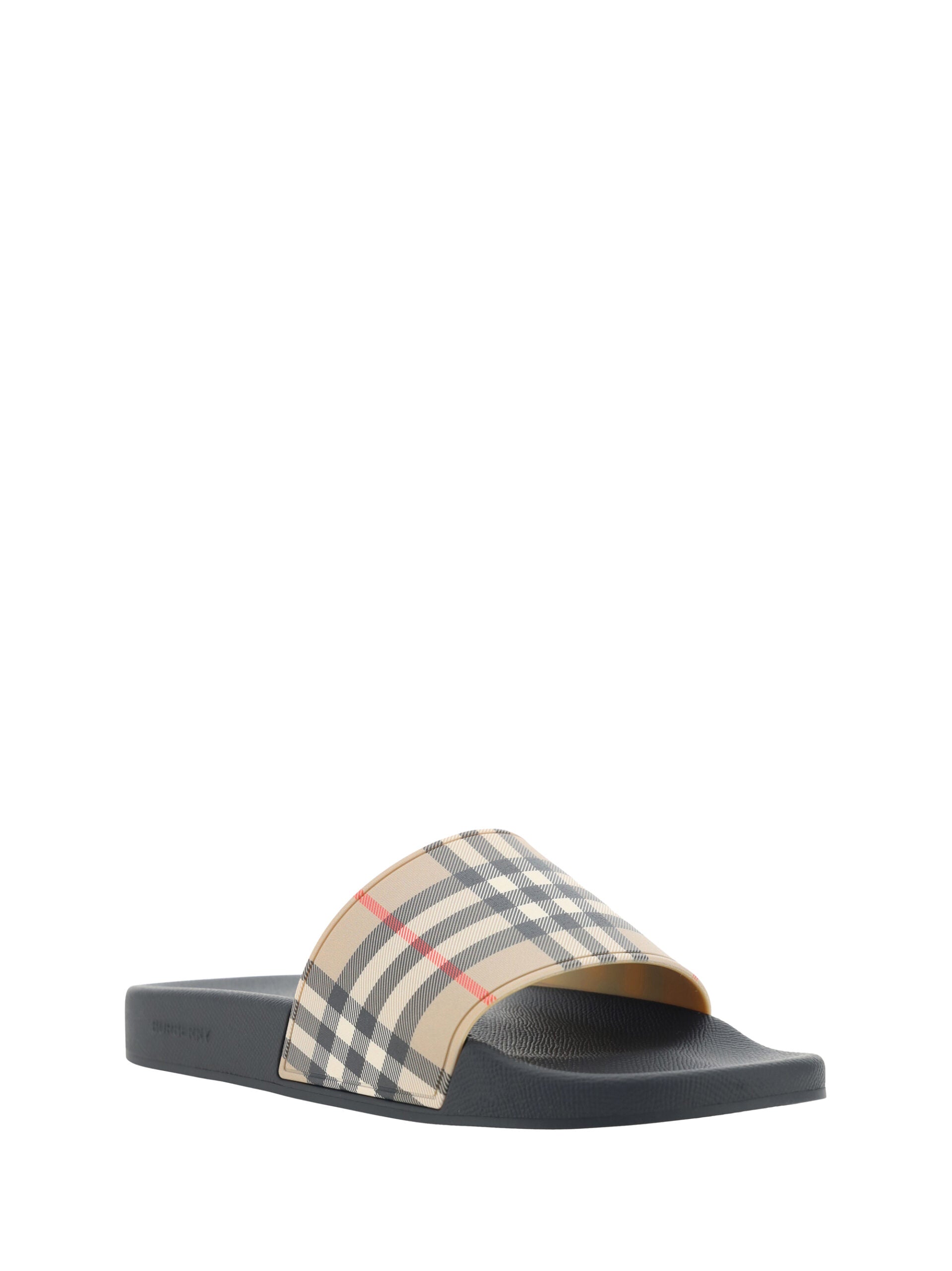 Burberry Brown Rubber Slides Sandals - EU39/US6