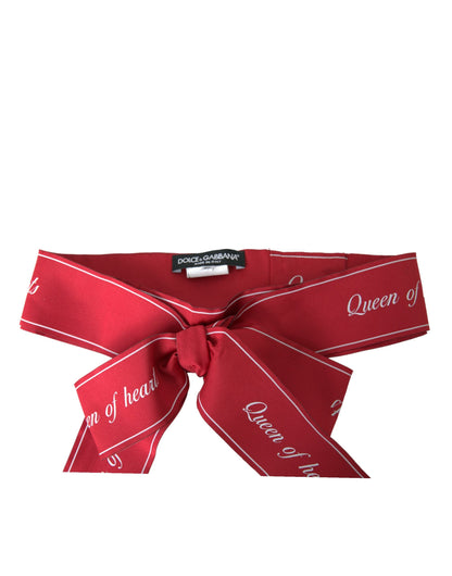 Dolce & Gabbana Red Polyester QUEEN OF HEARTS Belt - IT40|S