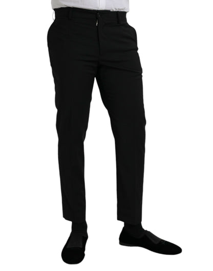 Dolce & Gabbana Black Wool SlimFit Dress Formal Pants - IT48 | M