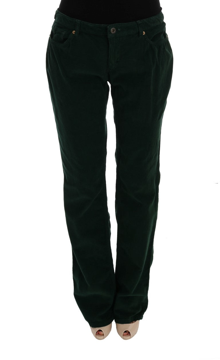 Dolce & Gabbana Elegant Green Cotton Blend Trousers - W24