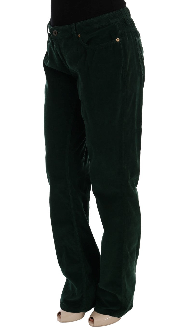 Dolce & Gabbana Elegant Green Cotton Blend Trousers - W24