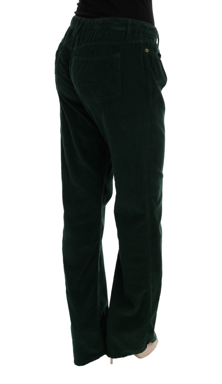 Dolce & Gabbana Elegant Green Cotton Blend Trousers - W24