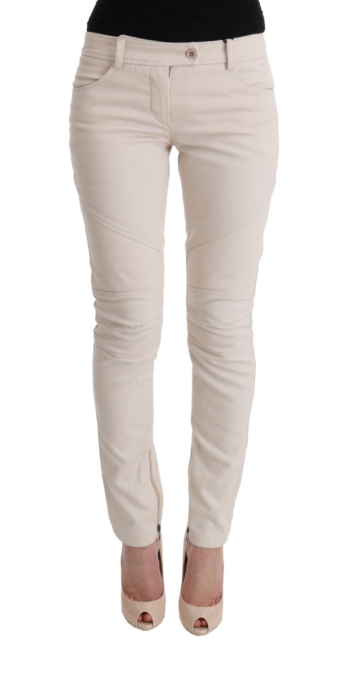 Ermanno Scervino Chic White Slim Fit Denim Treasure