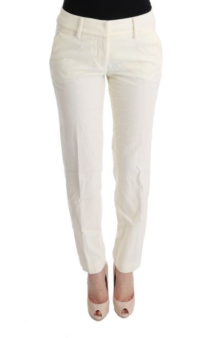 Ermanno Scervino Chic White Regular Fit Pants