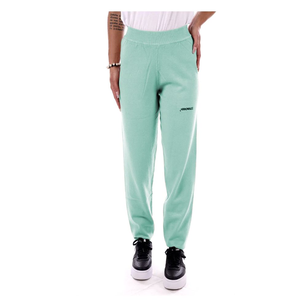 Hinnominate Mint Green Wool Blend Tracksuit Trousers - M