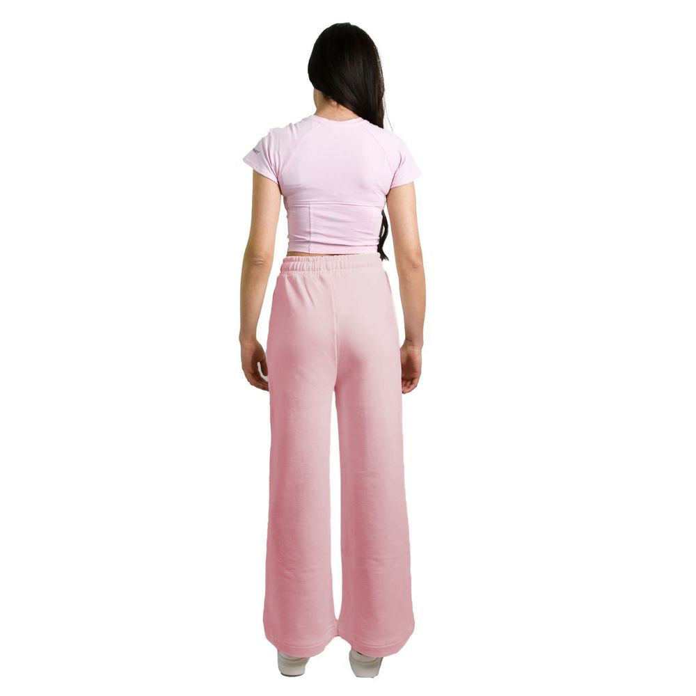 Hinnominate Chic Pink Palazzo Pants with Drawstring - L