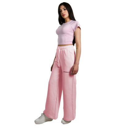 Hinnominate Chic Pink Palazzo Pants with Drawstring - L