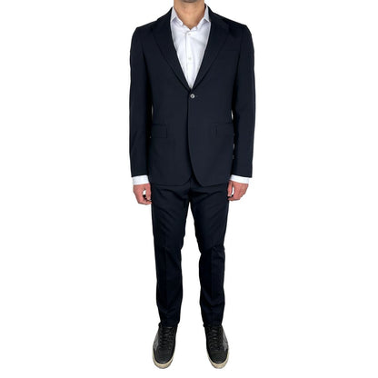 Aquascutum Navy Wool Men Suit