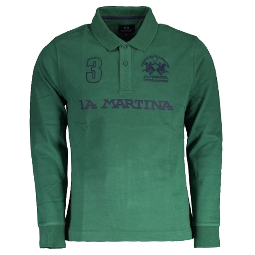 La Martina Elegant Long-Sleeved Jersey Polo - XL